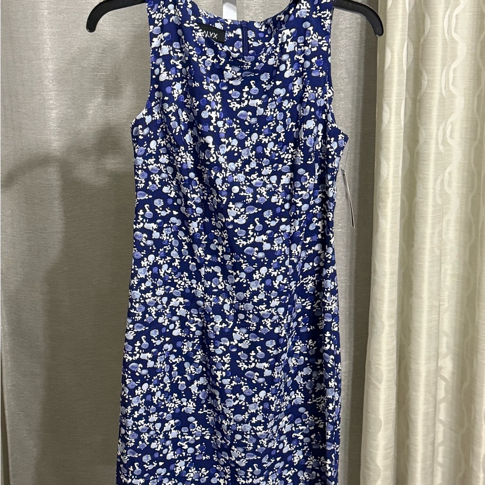 Alyx Blue and White Floral Midi Dress